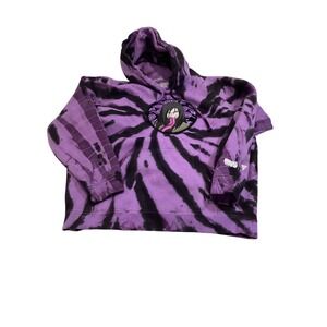 Naruto x Hypland Orochimaru Tie Dye Hoodie Purple Black Mens Large Streetwear